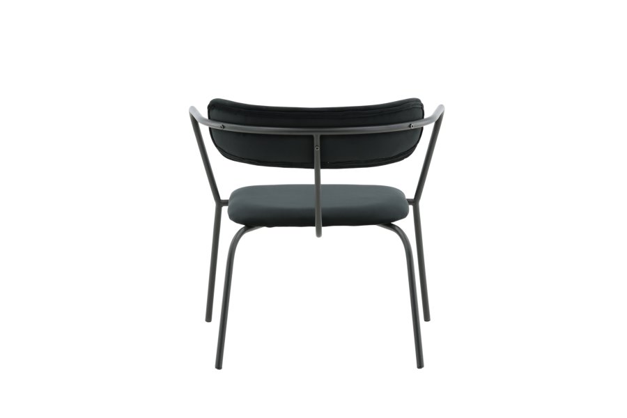 VENTURE DESIGN Duffy lnestol - sort fljl og sort stl