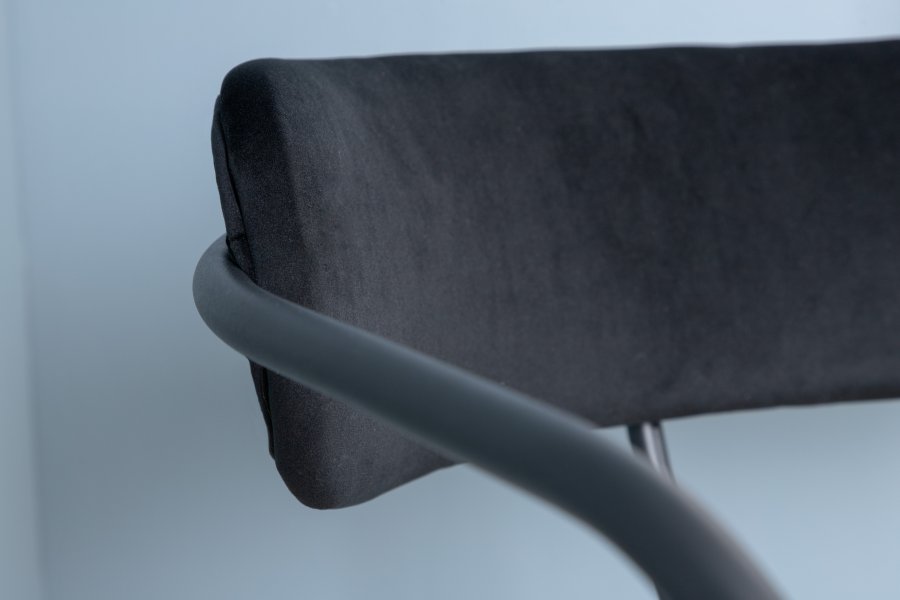 VENTURE DESIGN Duffy lnestol - sort fljl og sort stl