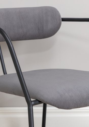 VENTURE DESIGN Duffy lnestol - gr fljl og sort stl