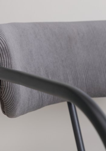 VENTURE DESIGN Duffy lnestol - gr fljl og sort stl