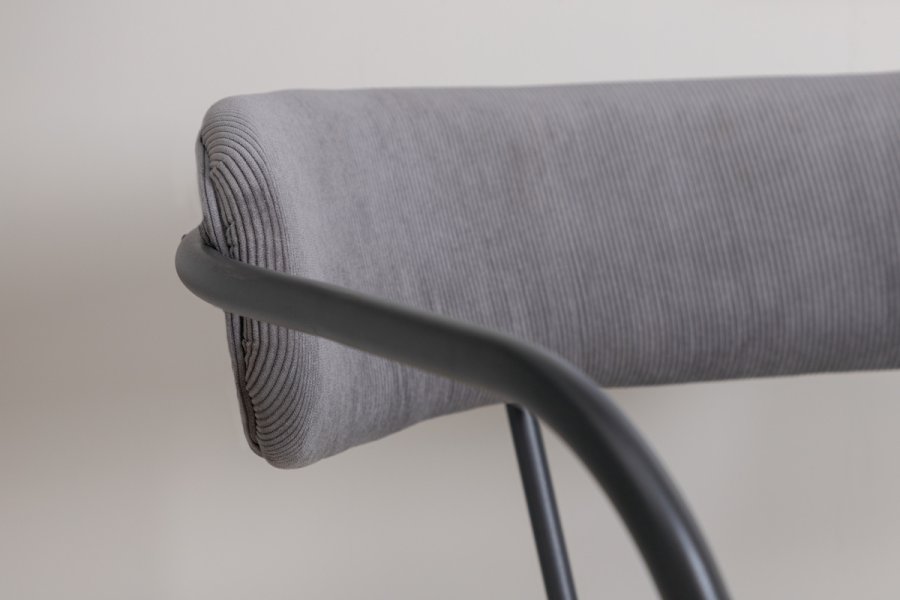 VENTURE DESIGN Duffy lnestol - gr fljl og sort stl