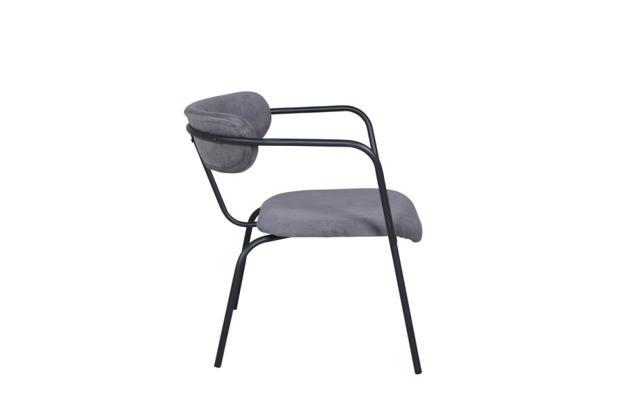 VENTURE DESIGN Duffy lnestol - gr fljl og sort stl