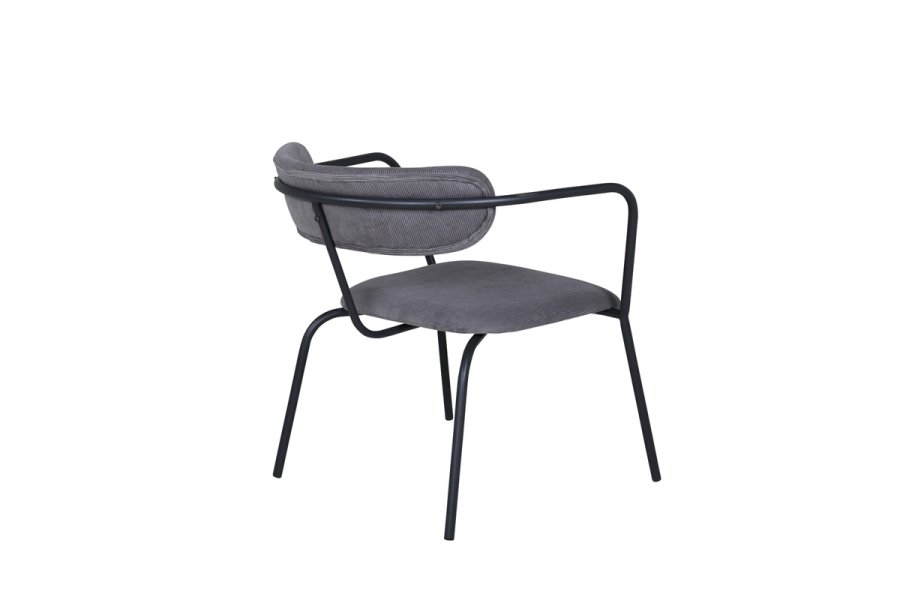 VENTURE DESIGN Duffy lnestol - gr fljl og sort stl