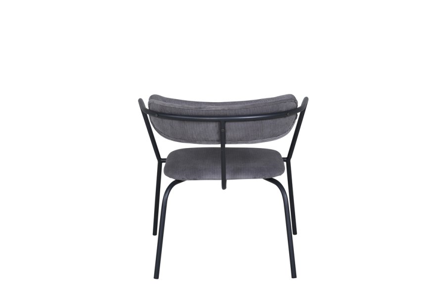 VENTURE DESIGN Duffy lnestol - gr fljl og sort stl