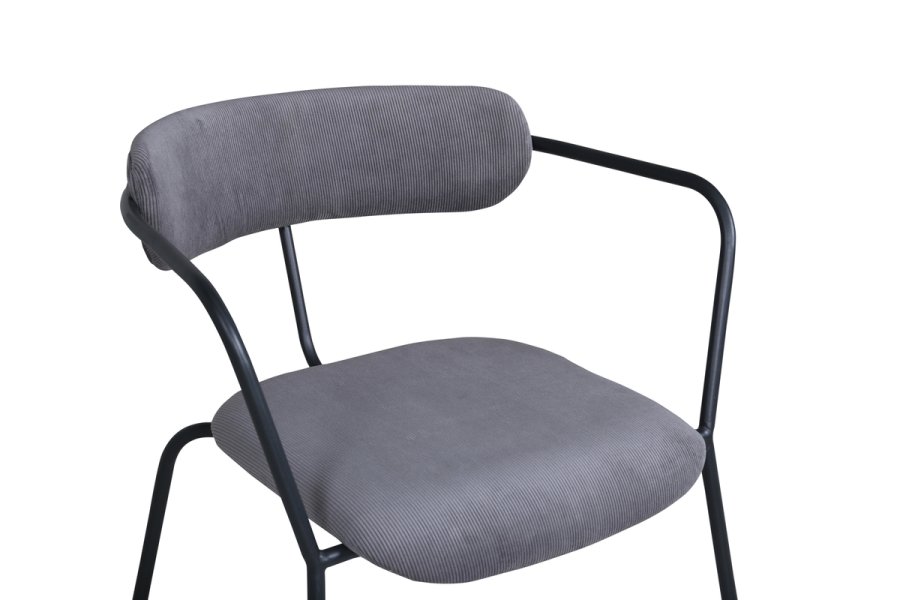 VENTURE DESIGN Duffy lnestol - gr fljl og sort stl