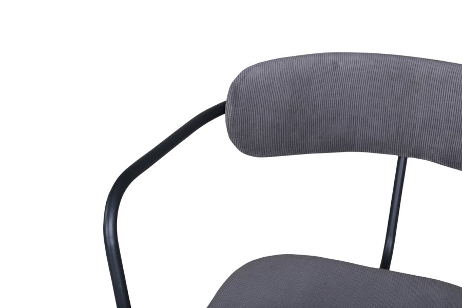 VENTURE DESIGN Duffy lnestol - gr fljl og sort stl