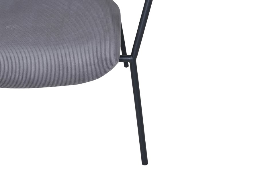 VENTURE DESIGN Duffy lnestol - gr fljl og sort stl