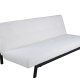 VENTURE DESIGN Bodil sovesofa - hvid bamsestof og sort stl (180x106)