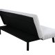 VENTURE DESIGN Bodil sovesofa - hvid bamsestof og sort stl (180x106)