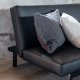 VENTURE DESIGN Bodil sovesofa - sort PU og sort stl (180x60)
