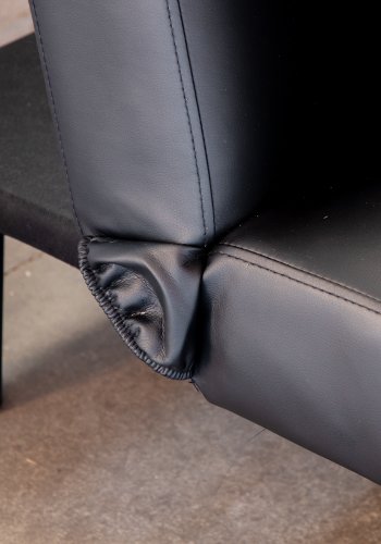 VENTURE DESIGN Bodil sovesofa - sort PU og sort stl (180x60)