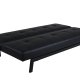 VENTURE DESIGN Bodil sovesofa - sort PU og sort stl (180x60)