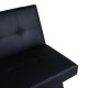 VENTURE DESIGN Bodil sovesofa - sort PU og sort stl (180x60)