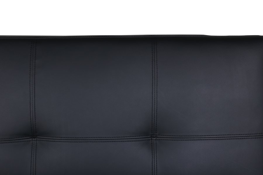 VENTURE DESIGN Bodil sovesofa - sort PU og sort stl (180x60)