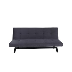 VENTURE DESIGN Bodil sovesofa - mrkegr fljl og sort stl (180x91,50)