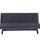 VENTURE DESIGN Bodil sovesofa - mrkegr fljl og sort stl (180x91,50)