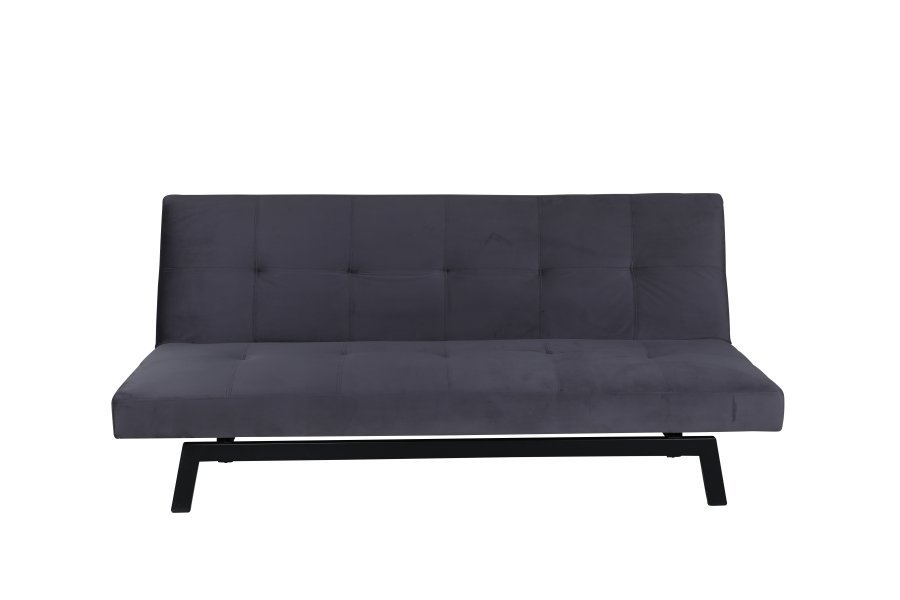 VENTURE DESIGN Bodil sovesofa - mrkegr fljl og sort stl (180x91,50)