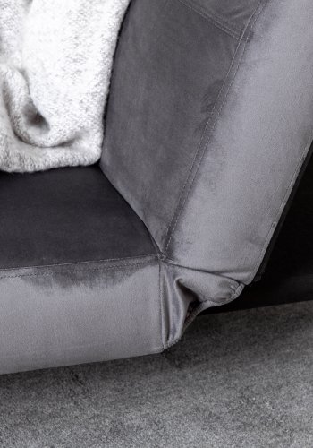 VENTURE DESIGN Bodil sovesofa - mrkegr fljl og sort stl (180x91,50)