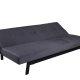 VENTURE DESIGN Bodil sovesofa - mrkegr fljl og sort stl (180x91,50)