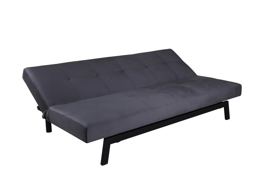 VENTURE DESIGN Bodil sovesofa - mrkegr fljl og sort stl (180x91,50)