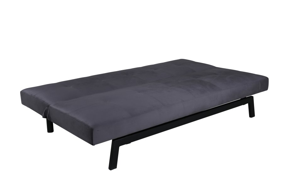 VENTURE DESIGN Bodil sovesofa - mrkegr fljl og sort stl (180x91,50)