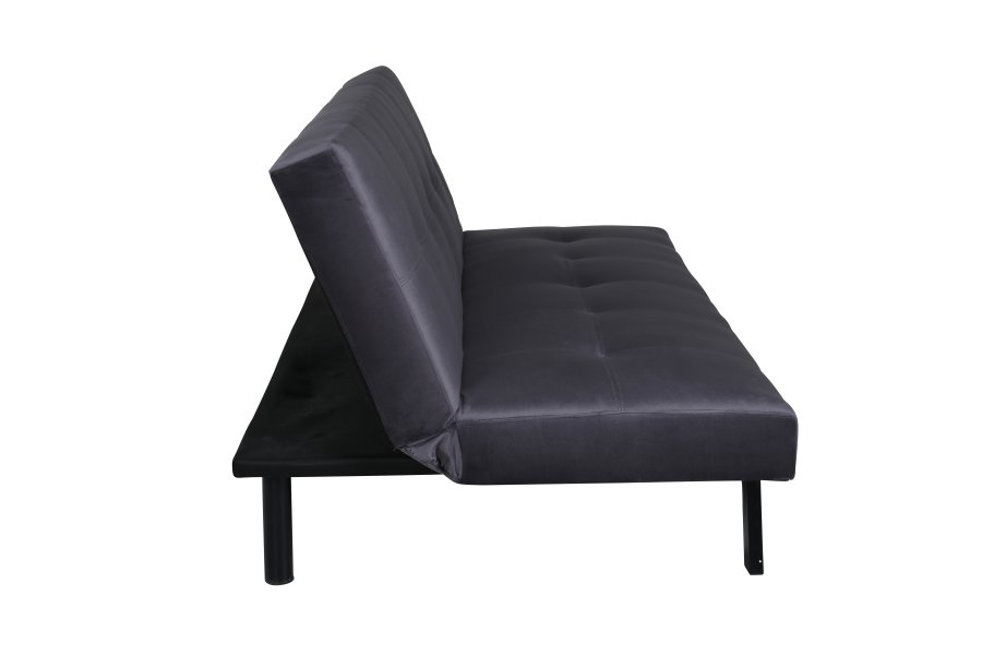 VENTURE DESIGN Bodil sovesofa - mrkegr fljl og sort stl (180x91,50)