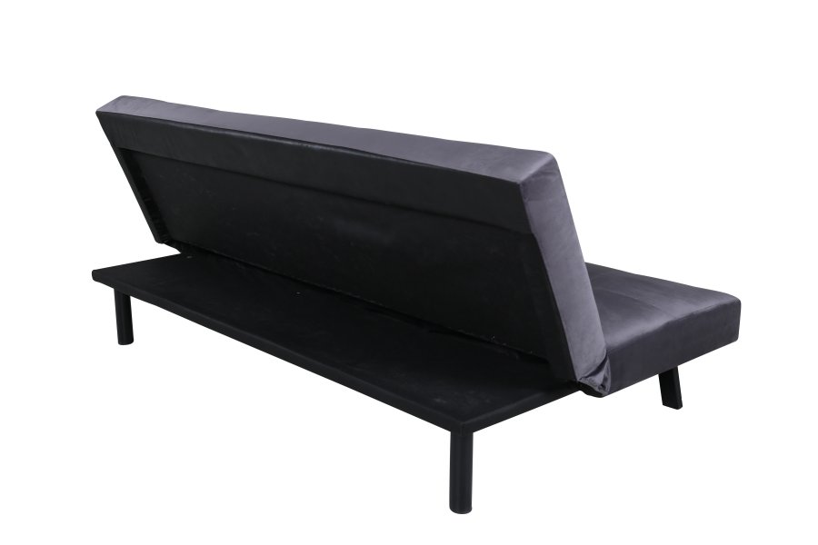 VENTURE DESIGN Bodil sovesofa - mrkegr fljl og sort stl (180x91,50)