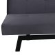 VENTURE DESIGN Bodil sovesofa - mrkegr fljl og sort stl (180x91,50)