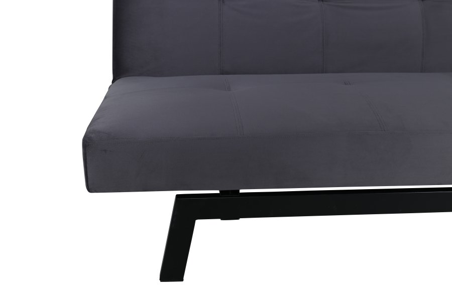 VENTURE DESIGN Bodil sovesofa - mrkegr fljl og sort stl (180x91,50)