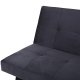 VENTURE DESIGN Bodil sovesofa - mrkegr fljl og sort stl (180x91,50)