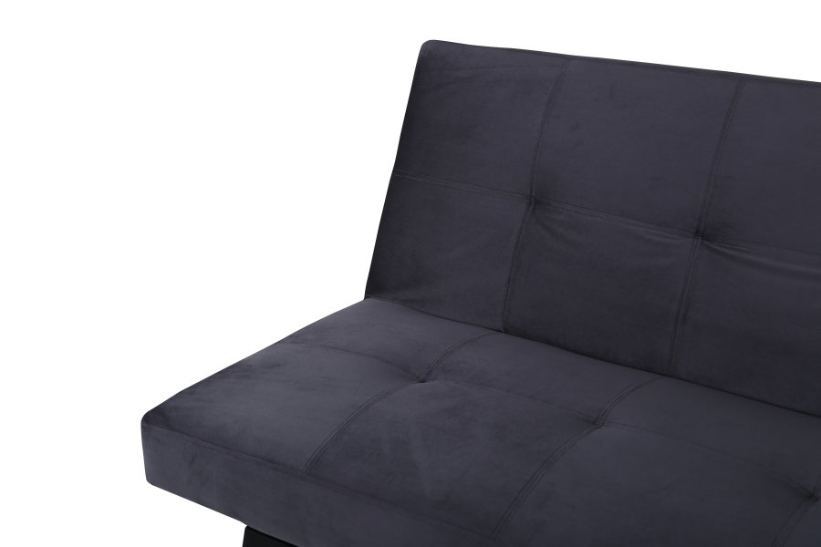 VENTURE DESIGN Bodil sovesofa - mrkegr fljl og sort stl (180x91,50)