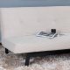 VENTURE DESIGN Bodil sovesofa - beige fljl og sort stl (180x60)