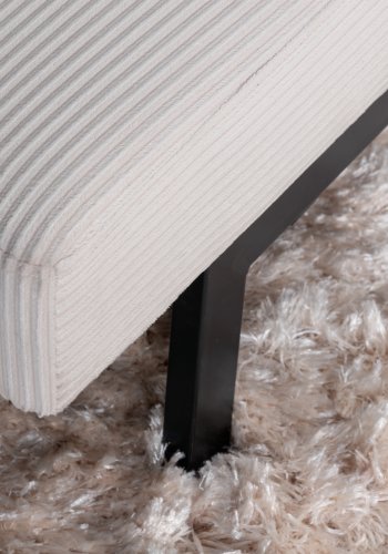 VENTURE DESIGN Bodil sovesofa - beige fljl og sort stl (180x60)