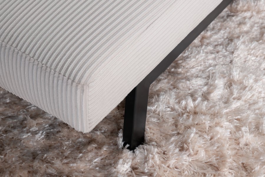 VENTURE DESIGN Bodil sovesofa - beige fljl og sort stl (180x60)