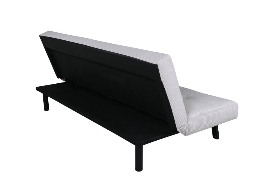 VENTURE DESIGN Bodil sovesofa - beige fljl og sort stl (180x60)