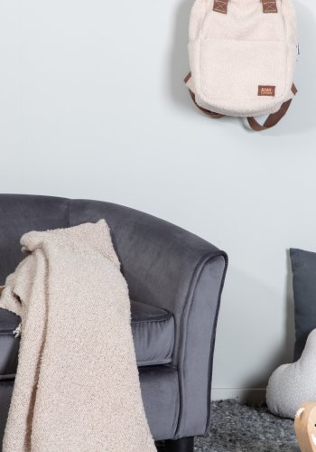 VENTURE DESIGN Mna brnesofa - mrkegr fljl og sort plastik