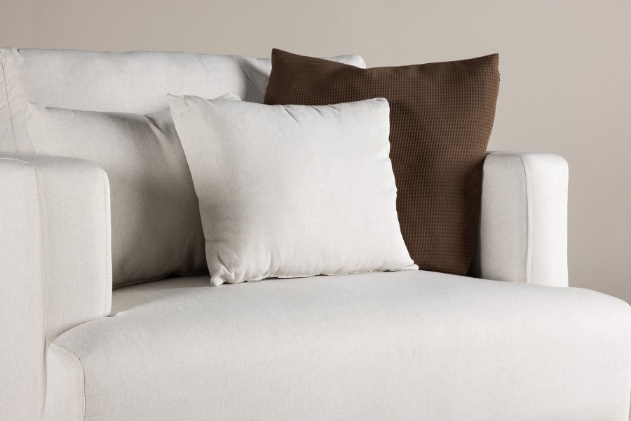 VENTURE DESIGN Sofia lnestol, m. armln - beige polyester og sort stl