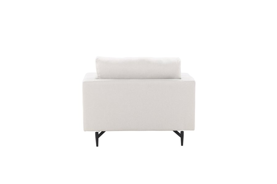 VENTURE DESIGN Sofia lnestol, m. armln - beige polyester og sort stl