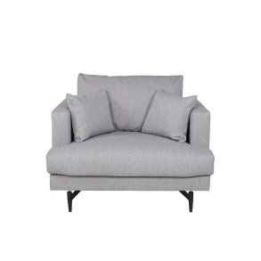 VENTURE DESIGN Sofia lnestol - gr polyester og sort stl