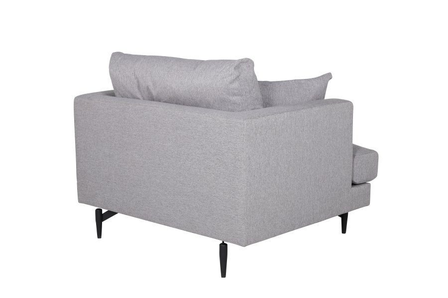 VENTURE DESIGN Sofia lnestol - gr polyester og sort stl