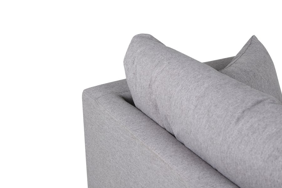 VENTURE DESIGN Sofia lnestol - gr polyester og sort stl