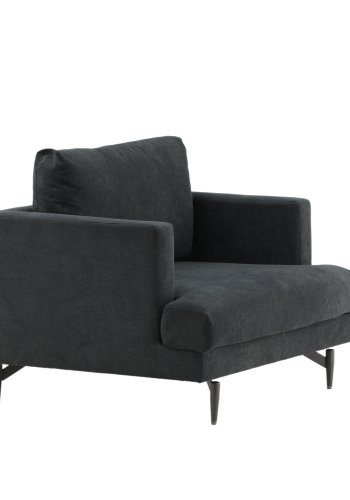 VENTURE DESIGN Sofia lnestol - sort polyester og sort stl