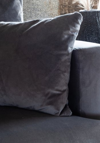 VENTURE DESIGN Sofia lnestol - mrkegr fljl og sort stl