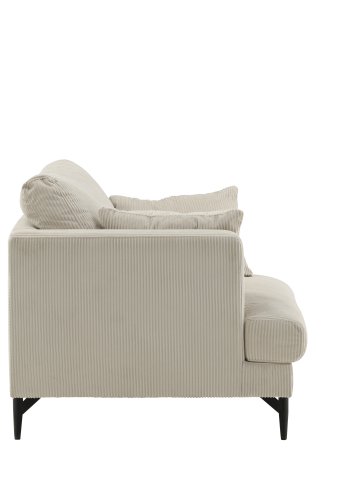 VENTURE DESIGN Sofia lnestol - beige fljl og sort stl