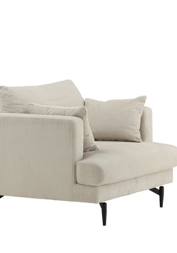 VENTURE DESIGN Sofia lnestol - beige fljl og sort stl