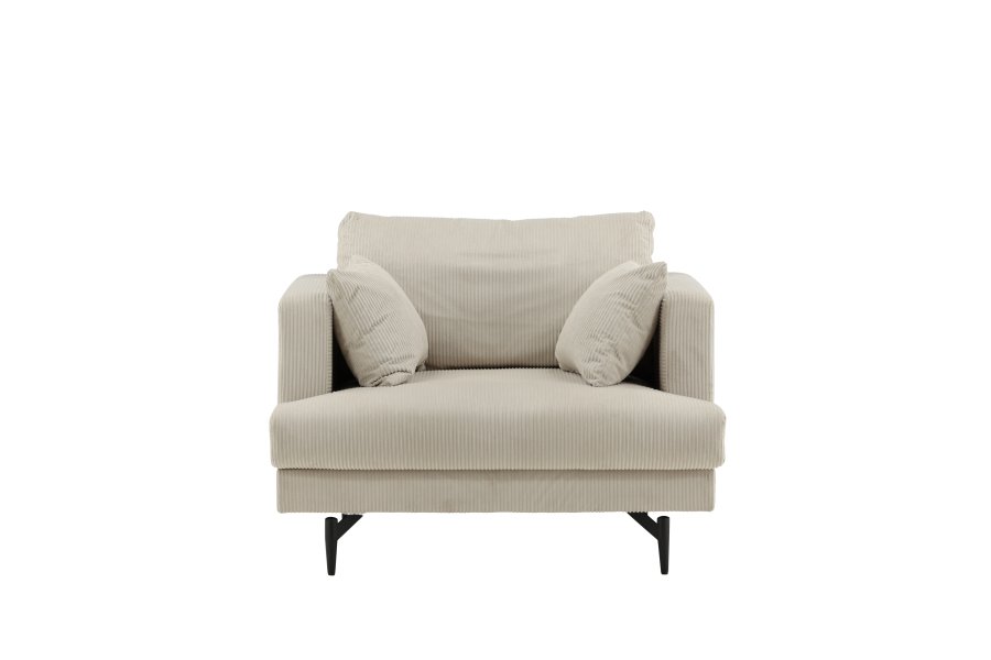 VENTURE DESIGN Sofia lnestol - beige fljl og sort stl