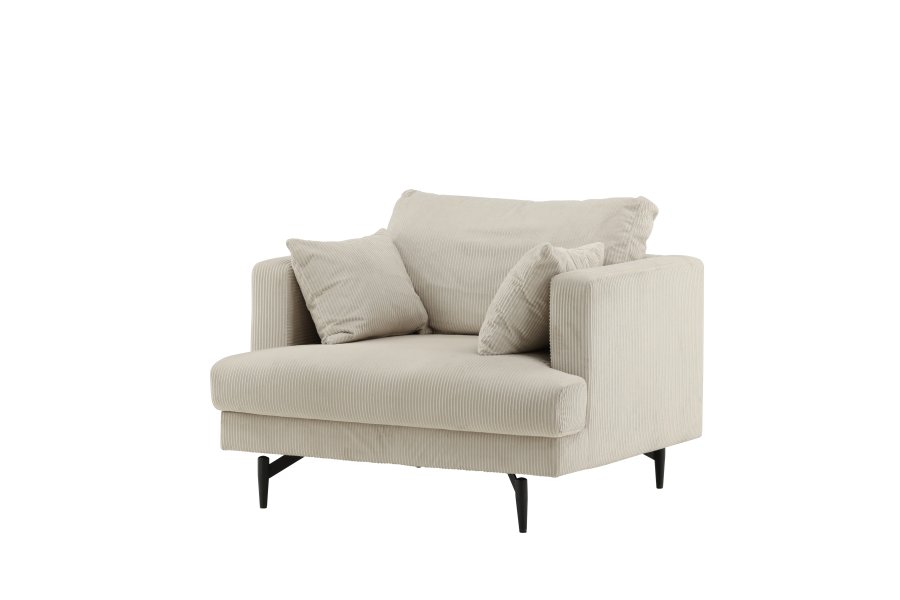 VENTURE DESIGN Sofia lnestol - beige fljl og sort stl