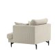 VENTURE DESIGN Sofia lnestol - beige fljl og sort stl