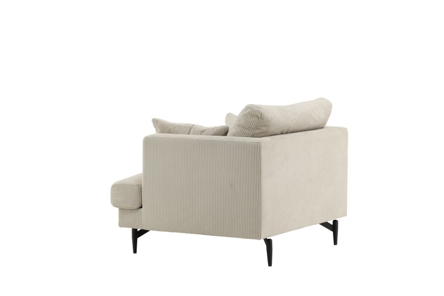 VENTURE DESIGN Sofia lnestol - beige fljl og sort stl