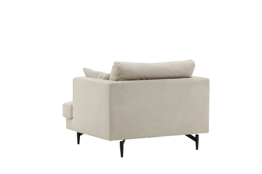 VENTURE DESIGN Sofia lnestol - beige fljl og sort stl